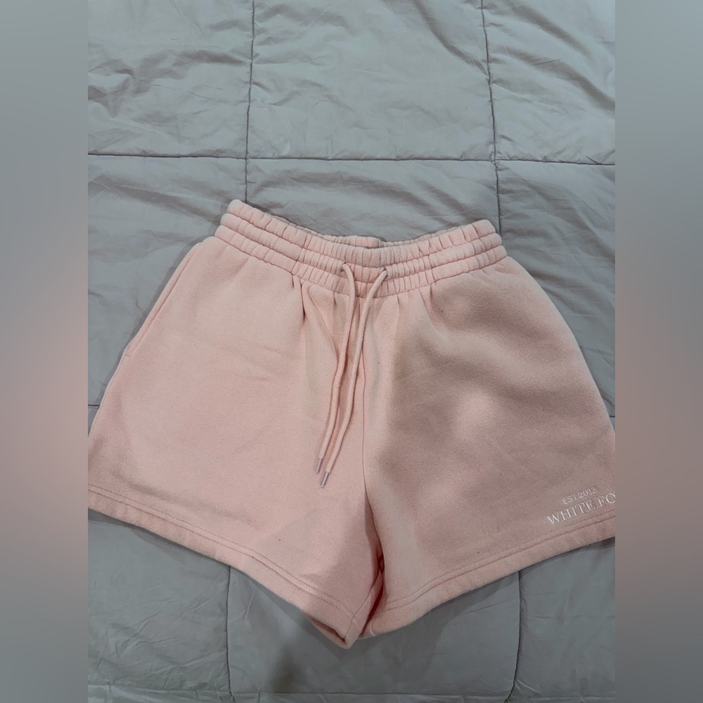 White Fox pink sweatshorts in size small